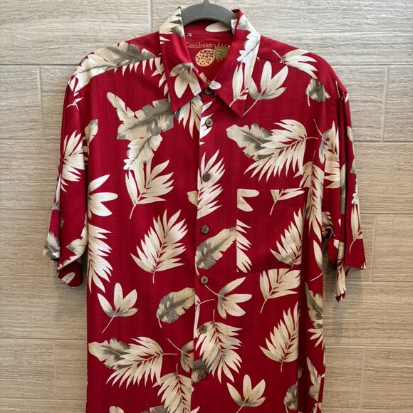 Caribbean Other - 🍍Caribbean Men's Tropical Short Sleeve Button Down Shirt Size M Resortwear